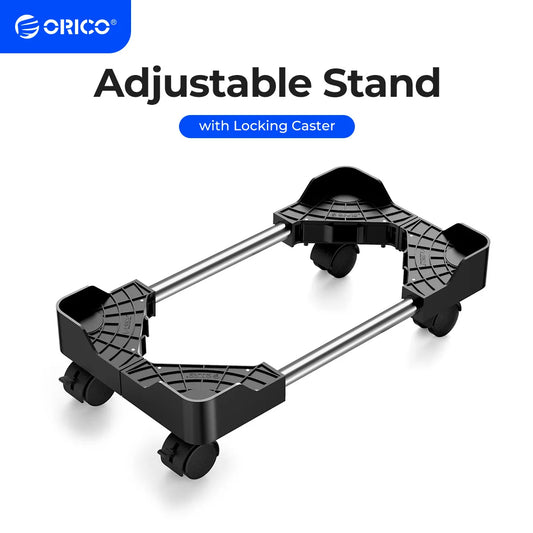 Adjustable CPU Holder with Locking Wheels for PC Towers
